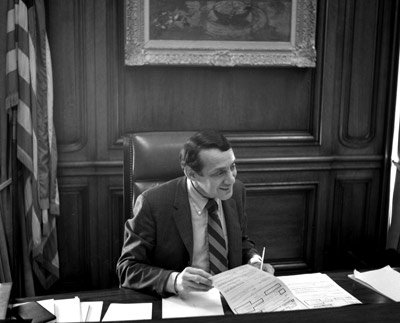 Harvey Milk in 1978 in the San Francisco Mayor's office 